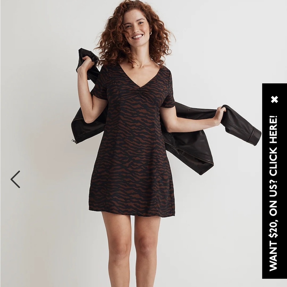 Madewell v-neck mini dress